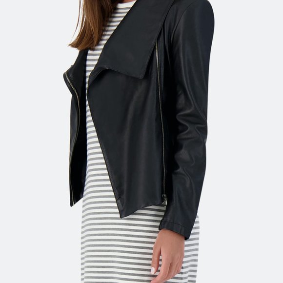 Black Leather Jacket NWT Small - Picture 8 of 9